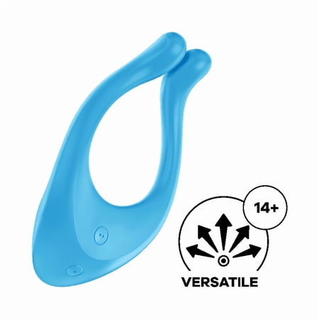 Satisfyer Endless Love Couple's Vibrator - Multivibrator, Clitoral and G-Spot Stimulation, Partner Toy, Soft Silicone, Waterproof, Rechargeable - 14 Use Applications (Light Blue)