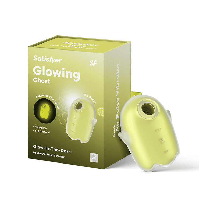 Satisfyer Glowing Ghost | Air Pulse Technology | 11 Pressure Wave & 12 Vibration Settings | Glow in the Dark | Waterproof (IPX7) | Rechargeable Battery | Skin-Friendly Silicone (Yellow) - Walmart.com Satisfyer Glowing Ghost | Air Pulse Technology | 11 Pressure Wave & 12 Vibration Settings | Glow in the Dark | Waterproof (IPX7) | Rechargeable Battery | Skin-Friendly Silicone (Yellow) - Walmart.com
