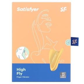 Satisfyer High Fly Finger Vibrator - 10 Vibration Programs for Stimulation of The Clitoris, Penis and Erogenous Areas - Waterproof, Rechargeable (Yellow)