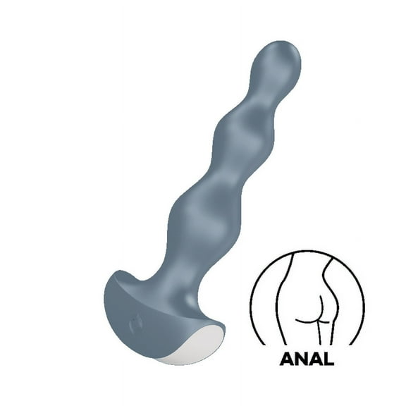 Satisfyer Lolli-Plug 2 Anal Vibrator - Vibrating Anal Plug, Round Shaped Beads with Increasing Diameter and Wide Base - Suitable for Beginners, Waterproof, Rechargeable (Cool Gray)