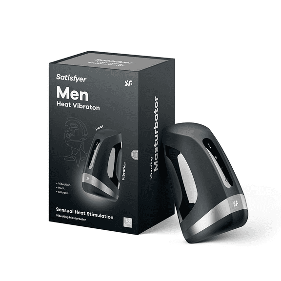 Satisfyer Men Masturbator Heat Plus Vibration - Male Masturbation Cup, Pocket Vagina, Stroker, Warming and Vibrating Stimulation - Waterproof, Rechargeable