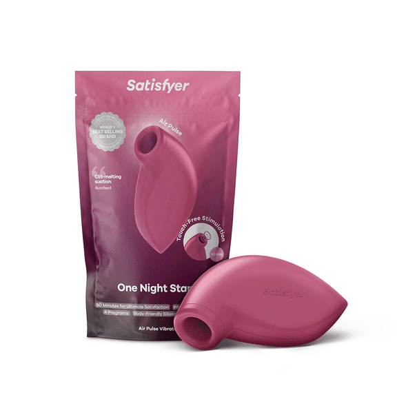 Satisfyer One Night Stand Disposable Air-Pulse Clitoris Stimulator - Non-Contact Clitoral Sucking Pressure-Wave Technology - 90 Minutes of Power