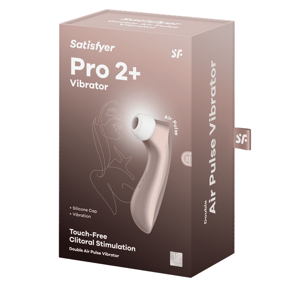 Satisfyer Pro 2+ Air-Pulse Clitoris Stimulating Vibrator - Non-Contact Clitoral Sucking Pressure-Wave Technology & Vibration, Waterproof, Rechargeable (Rose Gold)