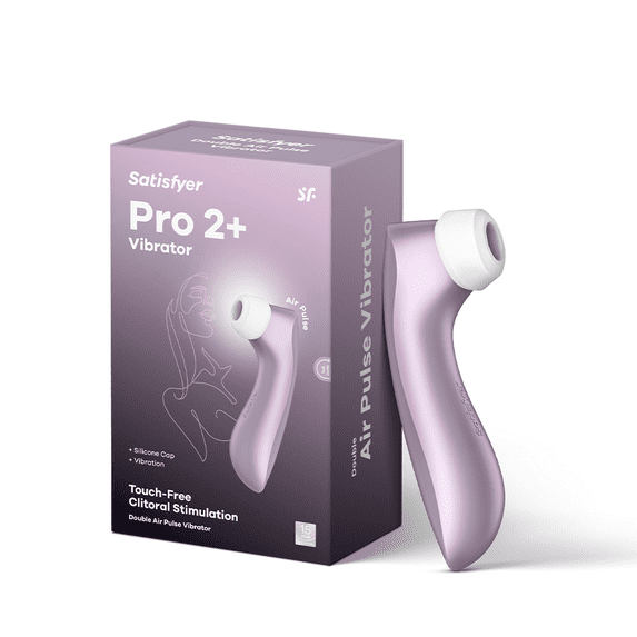 Satisfyer Pro 2+ Air-Pulse Clitoris Stimulating Vibrator - Non-Contact Clitoral Sucking Pressure-Wave Technology & Vibration, Waterproof, Rechargeable (Violet)