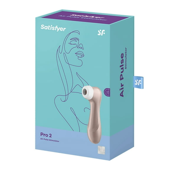 Satisfyer Pro 2 Air-Pulse Clitoris Stimulator - Non-Contact Clitoral Sucking Pressure-Wave Technology, Waterproof, Rechargeable (Rose Gold)