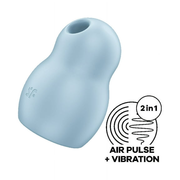 Satisfyer Pro To Go 1 | Double Air Pulse Vibrator | Clitoris Stimulation | Waterproof (IPX7) | Rechargeable Battery | Skin-Friendly Silicone (Blue)