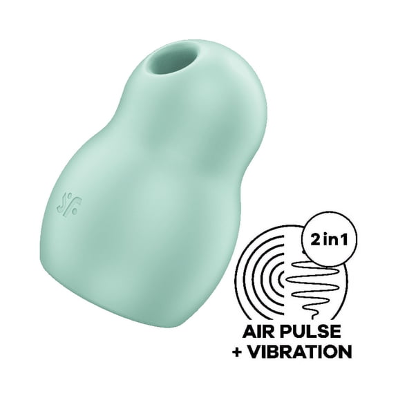 Satisfyer Pro To Go 1 | Double Air Pulse Vibrator | Clitoris Stimulation | Waterproof (IPX7) | Rechargeable Battery | Skin-Friendly Silicone (Mint)