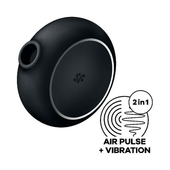 Satisfyer Pro To Go 3 | Double Air Pulse Vibrator | Clitoris Stimulation | Waterproof (IPX7) | Rechargeable Battery | Skin-Friendly Silicone (Black)