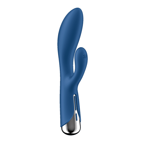 Satisfyer Spinning Rabbit 1| Rabbit Vibrator with Rotating Tip | G-spot and Clitoris Stimulation | 3 Motors | Waterproof (IPX7) | Rechargeable Battery | Skin-Friendly Silicone (Blue)
