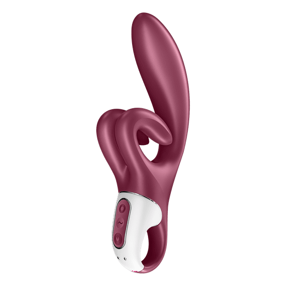 Satisfyer Touch Me Rabbit Vibrator- G-Spot, Labia and Clitoris Stimulation, Vibrating Dildo with Retaining Ring, Adult Sex Toy for Women - Waterproof, Rechargeable (Bordeaux)