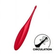 thumbnail image 1 of Satisfyer Twirling Fun Tip Vibrator - Lay-on Vibrator with Circulating Tip for Targeted Clitoris Stimulation and Erogenous Zones, Waterproof, Rechargeable (Poppy Red), 1 of 6