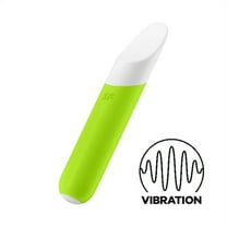 Satisfyer Ultra Power Bullet 7 Mini Bullet Vibrator - Clitoral Stimulator, Personal Massager, Broad, Slightly Curved Tip - Portable, Waterproof, Rechargeable, 13.5cm (Green)