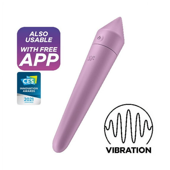 Satisfyer Ultra Power Bullet 8 Mini Bullet Vibrator with App Control - Clitoral Stimulator, Personal Massager - Portable, Compatible with Satisfyer App, Waterproof, Rechargeable, 14cm (Lilac)