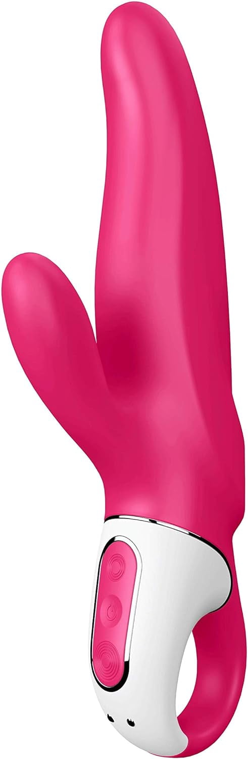 Satisfyer Mr. Rabbit Vibrator - G-Spot and Clitoris Stimulator, 12 Vibration Programs, Flexible Shaft, Retaining Ring - Soft Silicone, Waterproof, Rechargeable