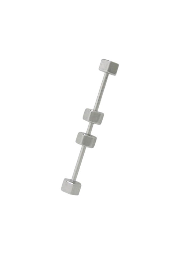 14G Surgical Steel Industrial Barbell Bolts Nuts And Bolts Industrial Earrings Bar Cartilage Piercing Jewelry 38mm 1 & 1/2 Inch