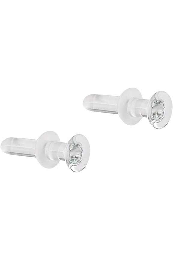 2PCS 1/2" Glass Labret Flat Back Retainer Clear Cartilage Earrings Tragus Lip Ring Nose Stud Helix Piercing Retainer 13mm