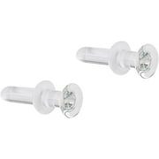 Satix 2PCS 1/2" Glass Labret Flat Back Retainer Clear Cartilage Earrings Tragus Lip Ring Nose Stud Helix Piercing Retainer 13mm