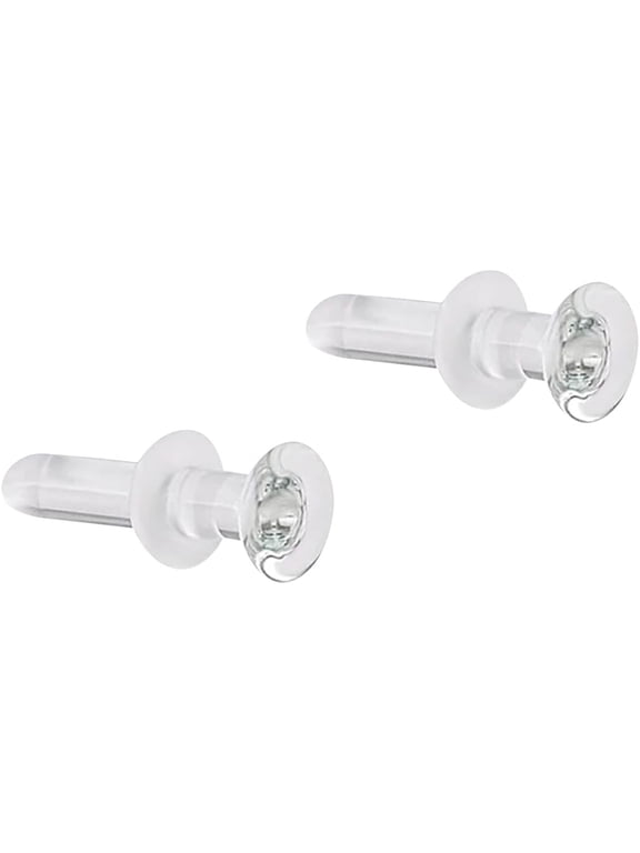 2PCS 1/2" Glass Labret Flat Back Retainer Clear Cartilage Earrings Tragus Lip Ring Nose Stud Helix Piercing Retainer 13mm