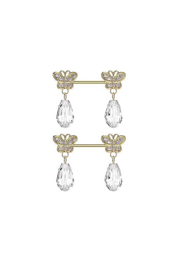 2PCS 14G F136 IMPLANT GRADE Titanium Gold Nipple Rings Infinity Love Heart Shape Nipple Shield Barbell Nipplerings Piercing Women 14mm 9/16 Inch