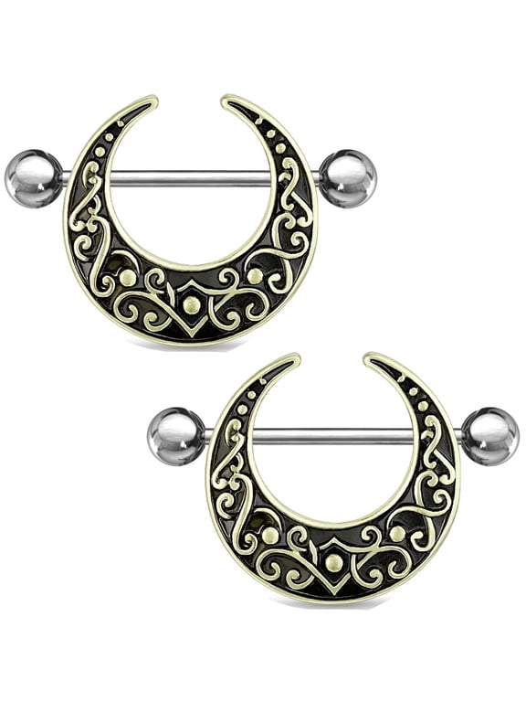 2PCS 14G IMPLANT GRADE F136 Titanium Nipple Shield Rings Infinity Love CZ Heart Nipple Barbell Women Nipplerings Piercing Jewelry 14mm 9/16 Inch