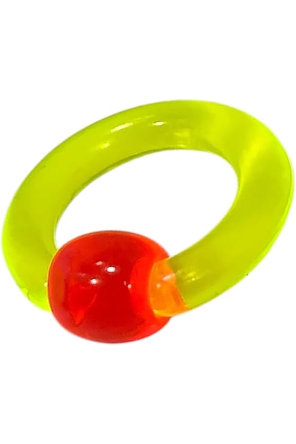 6G UV Glow In Dark Light Acrylic Larger Gauges Captive Bead Ring Tension Ball CBR Earrings Septum Nose Pierced Body Jewelry 14mm 9/16 Inch