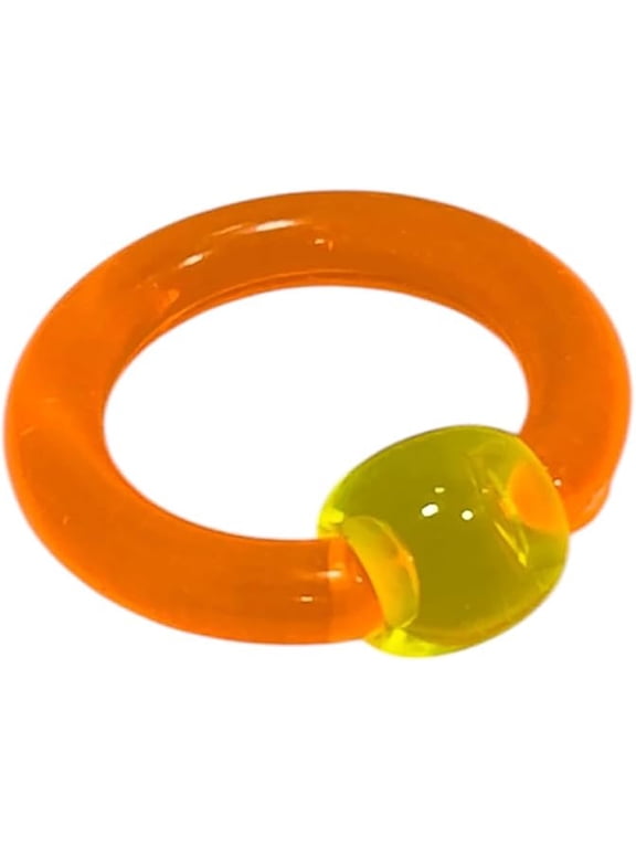 6G UV Reactive Glow In Dark Light Acrylic Captive Bead Ring CBR Large Gauges Hoop Stretching Lobe Earrings Nose Septum Pierced Body Jewelry 16mm 5/8 Inch