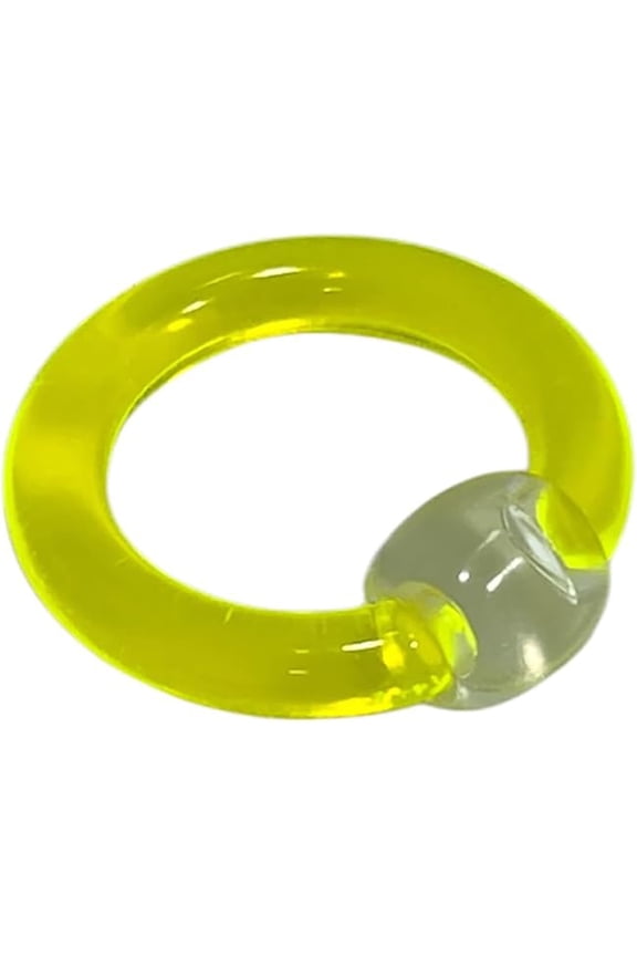 6G UV Reactive Glow In Dark Light Acrylic Captive Bead Ring CBR Large Gauges Hoop Stretching Lobe Earrings Nose Septum Pierced Body Jewelry 16mm 5/8 Inch
