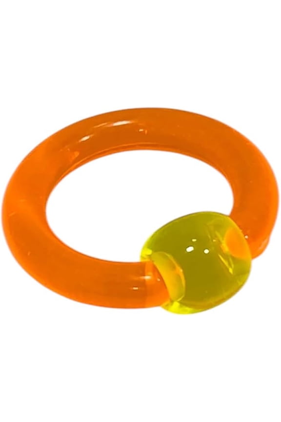 6G UV Reactive Glow In Dark Light Acrylic Captive Bead Ring CBR Large Gauges Hoop Stretching Lobe Earrings Nose Septum Pierced Body Jewelry 16mm 5/8 Inch