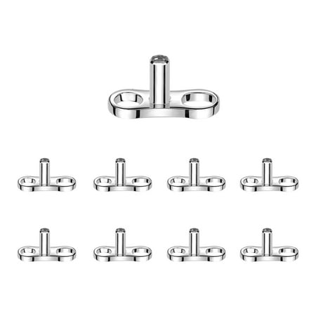 Satix G23 Implant Grade Titanium 14G Dermal Anchor Base Internally Threaded Dermal Base 2mm Rise Top Skin Piercing Jewelry