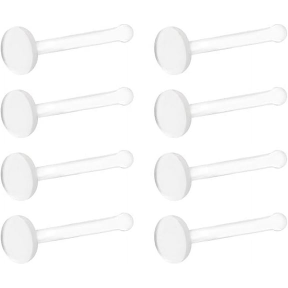 Satix Mix Style Clear Piercing Retainers for Work Surgery, Bioflex Clear Earring Retainer, Clear Nose Rings Retainer, Flat Top Nose Bone Retainer, Clear Septum Retainer, Flexible Horseshoe Retainer