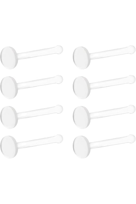 Mix Style Clear Piercing Retainers for Work Surgery, Bioflex Clear Earring Retainer, Clear Nose Rings Retainer, Flat Top Nose Bone Retainer, Clear Septum Retainer, Flexible Horseshoe Retainer