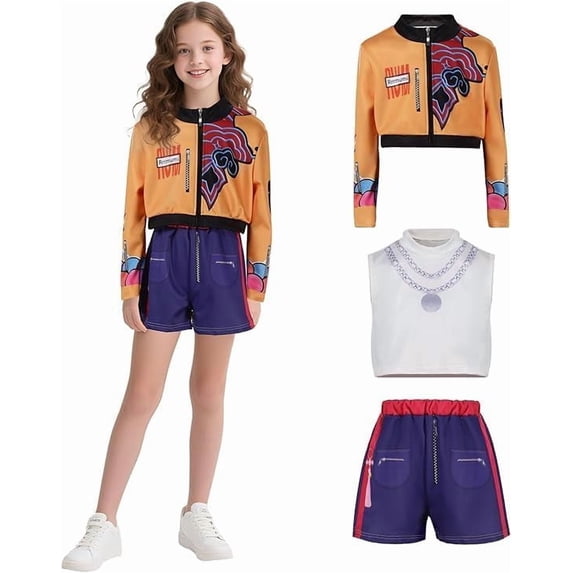 Satmonnus Halloween Anime Cosplay Costume, Popular Singers Idol Stage Role Play Stage Costume Performance Outfits for Halloween Cosplay Dress Up