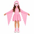 thumbnail image 1 of Satmonnus Pink Glitter Ghost Halloween Costume for G'irls, Hooded Ghost Costume Dress with Mask, Spooky Horror Halloween Party Cosplay Outfit for Masquerade and Themed Events, 1 of 7