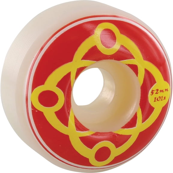 Satori Big Link Skateboard Wheels 101a 52mm White/Red/Yellow