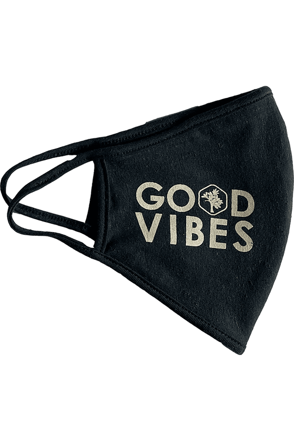 Good Vibes Logo Face Mask Black