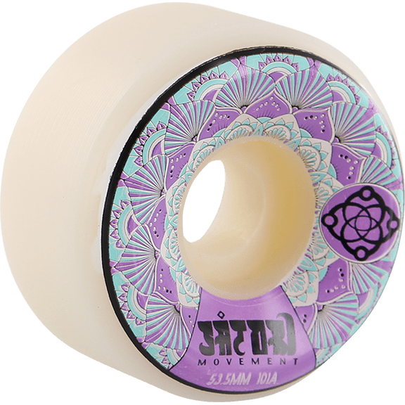 Satori Mandala Skateboard Wheels 53.5mm 101a White/Purple