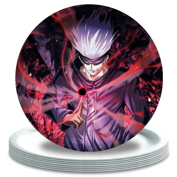 Satoru Anime Gojo Paper Plates Birthday Decorations Party Supplies Tableware Disposable Dinnerware