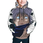 Satoru Art Jujutsu Kaisen Youth Hoodies Sweatshirt Teen Pullover Hooded Clothes With Pocket For Boys Girls Clothing