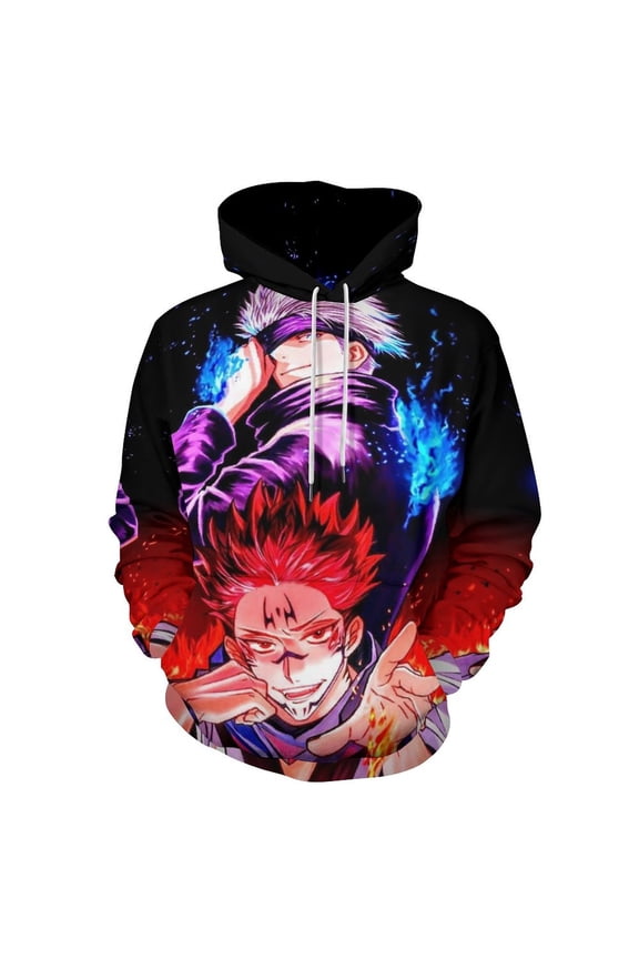 Satoru Gojo Jujutsu Kaisen Casual Hoodie Jacket Hooded Long Sleeves Sweatshirt Pullover Sweaters Women Men