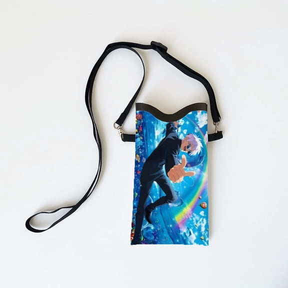 Satoru Gojo phone bag phone satchel(18.3*10cm) , with an adjustable strap small handbag suitable for various phones.