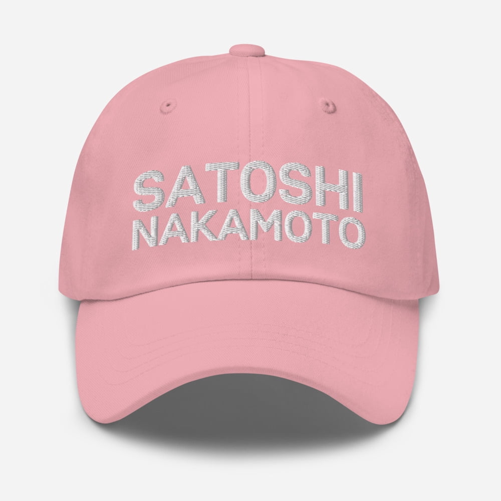 Satoshi Nakamoto Embroidered Hat Dad Hat Satoshi Hat Bitcoin Dad Hat Satoshi Nakamoto Dad Hat Plan B Hat Cryptocurrency Baseball Cap (Pink), Adult