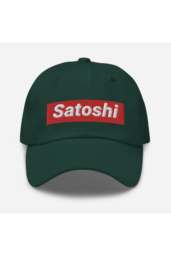 Satoshi Nakamoto Embroidered Hat Plan B Hat Dad Hat Satoshi Hat Bitcoin Dad Hat Satoshi Nakamoto Dad Hat Cryptocurrency Baseball Cap (Spruce)