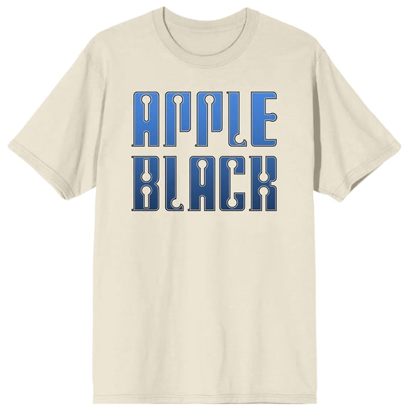 Saturday AM Apple Black Logo Men's Natural Short Sleeve Tee - XL