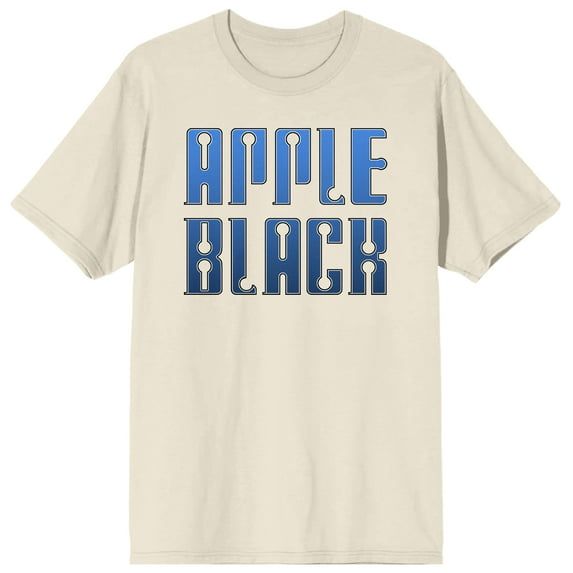 Saturday AM Apple Black Logo Men's Natural Short Sleeve Tee - XXL