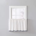 thumbnail image 1 of Saturday Knight Ltd Manor Versatile Tailored Window Tier - 2 Piece - 57x24", Navy, 1 of 3