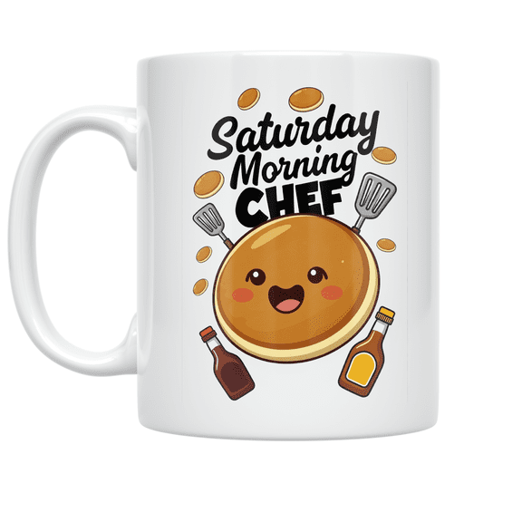 Saturday Morning Chef Pancake Lover - Food Enthusiast - 11 oz Ceramic Coffee Mug