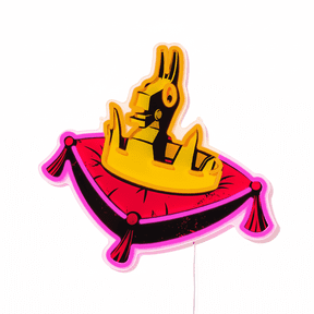 Saturday Neon Fortnite Victory Crown LED Neon Sign  20" W x 19.51" H Pink & Yellow-Emitting Wall Light with Inline Dimmer Switch, USB Powered with Outlet Adapter  Gaming Wall Dcor
