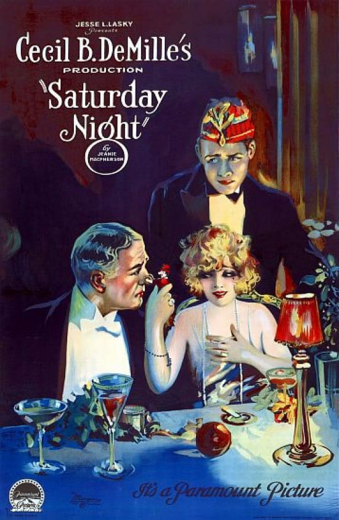 Saturday Night Cecil B DeMille Movie Canvas Art -  (36 x 54)
