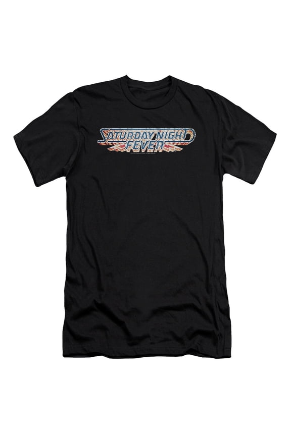 Saturday Night Fever Logo Adult 30/1 T-Shirt Black