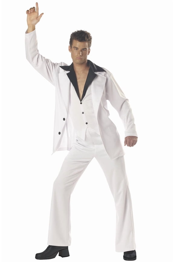 Saturday Night Fever Men's Halloween Fancy-Dress Costume for Adult, L